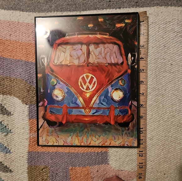 Framed Abstract Volkswagen Bus Art Print Limited Edition w/signed COA - Picture 5 of 5